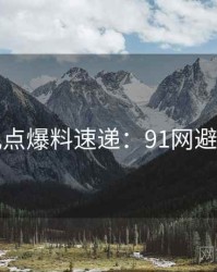 网友观点爆料速递：91网避坑指南