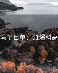 行业黑马节目单：51爆料高清资源